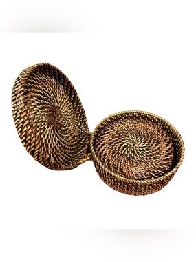 Handmade Wooden Coasters with Case- Set of 6